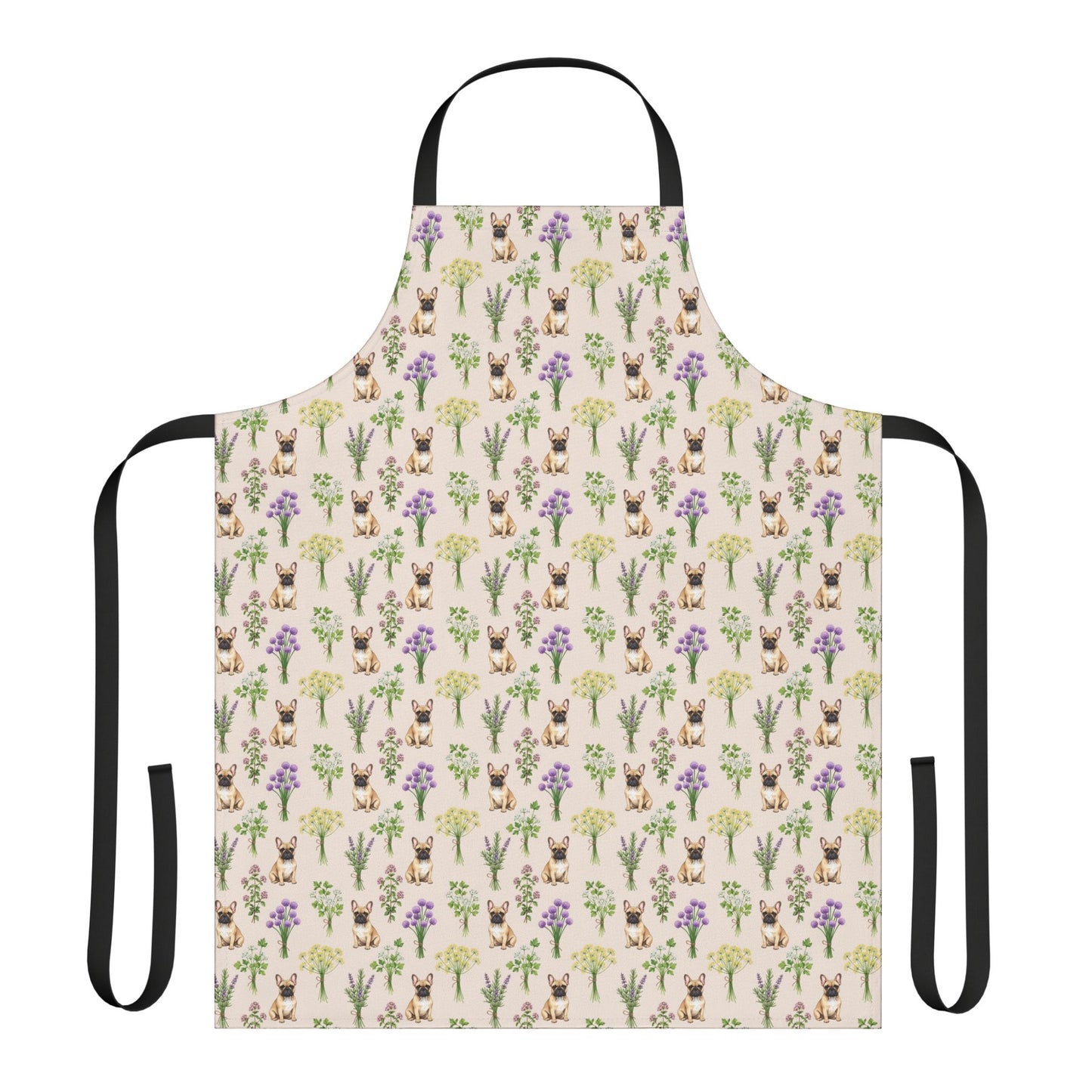 French Bulldog & Herbs Kitchen Apron