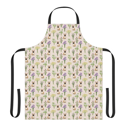 French Bulldog & Herbs Kitchen Apron