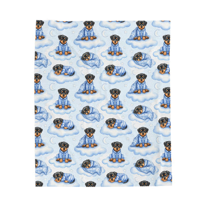 Rottweiler Blue Baby Blanket, Rottie Dog Baby Shower Baby Boy Newborn Gift Hospital Announcement Blanket Coming Home