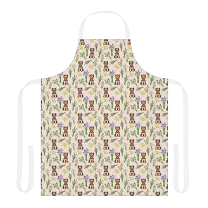 Yorkshire Terrier Dog & Herbs Kitchen Apron
