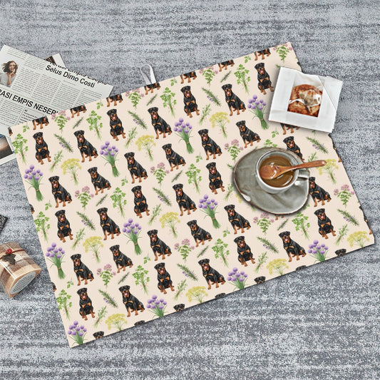 Rottweiler Large Dish Drying Mat