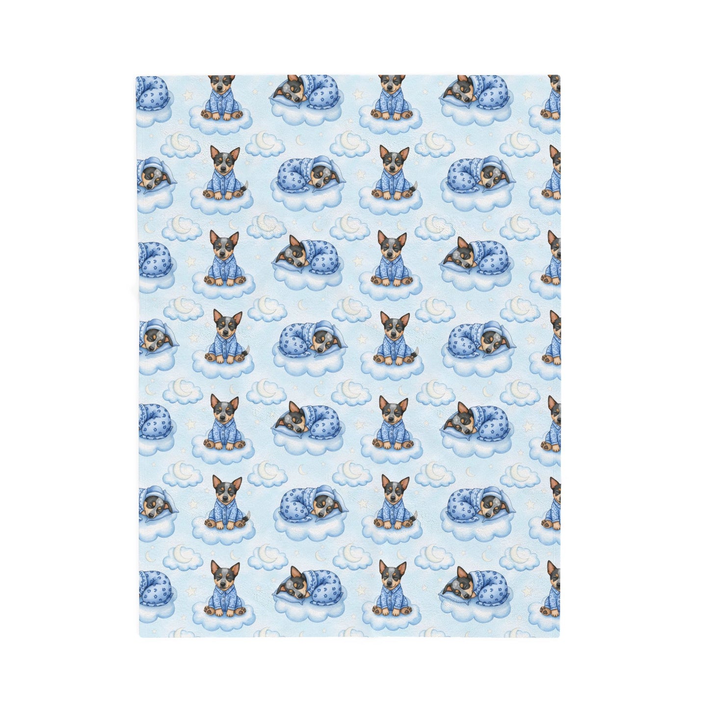 Australian Cattle Dog Blue Baby Blanket, Heeler Baby Shower Baby Boy Newborn Gift Hospital Announcement Blanket Coming Home