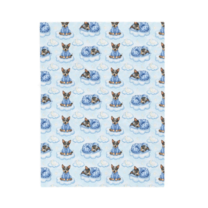 Australian Cattle Dog Blue Baby Blanket, Heeler Baby Shower Baby Boy Newborn Gift Hospital Announcement Blanket Coming Home