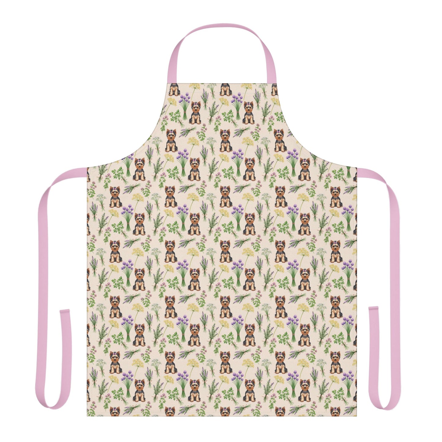 Yorkshire Terrier Dog & Herbs Kitchen Apron