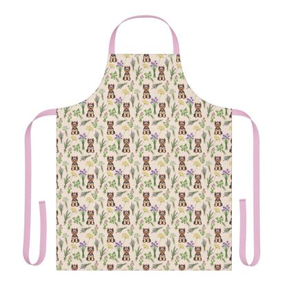 Yorkshire Terrier Dog & Herbs Kitchen Apron