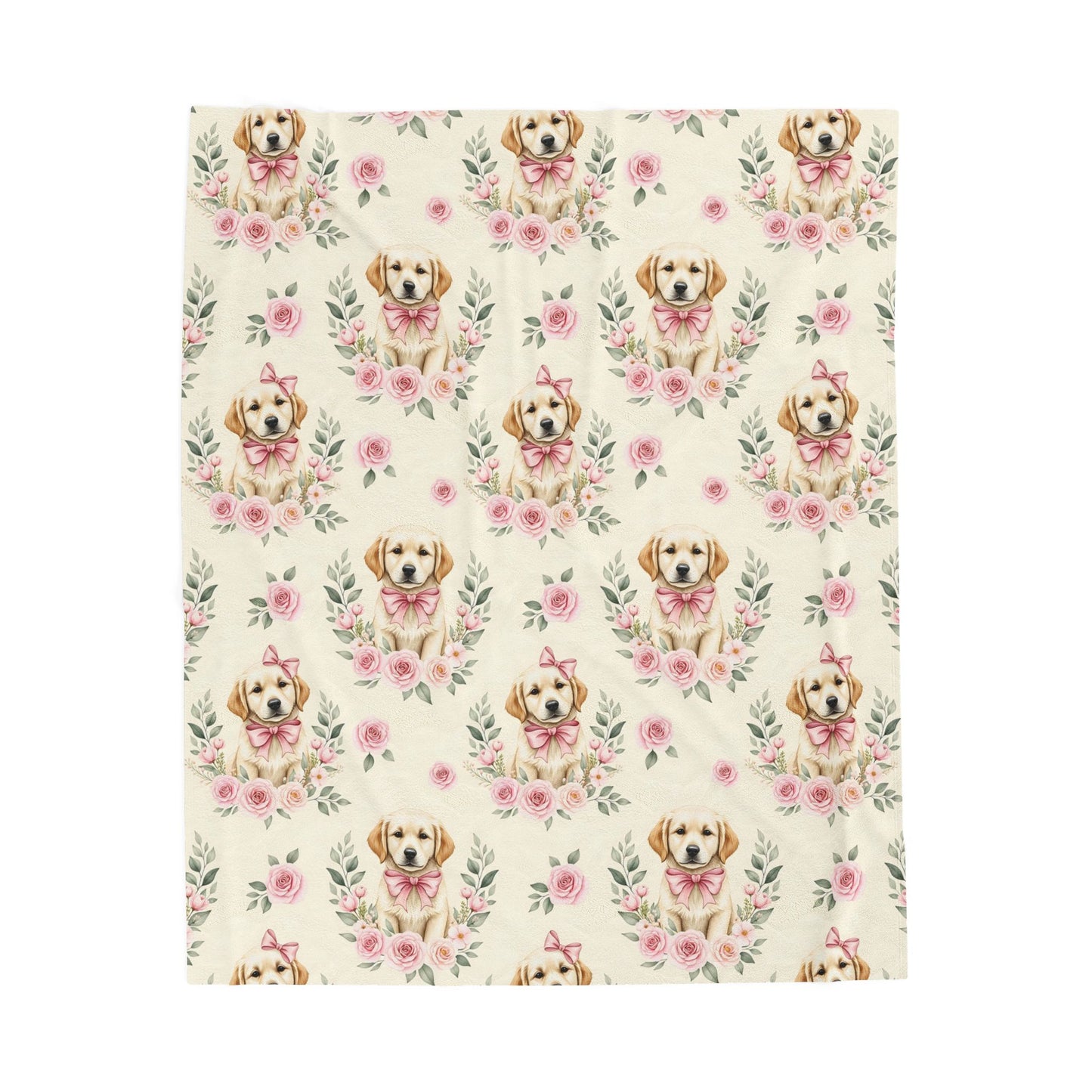 Golden Retriever Pink Baby Blanket, Golden Dog Baby Shower Baby Girl Newborn Gift Hospital Announcement Blanket Coming Home