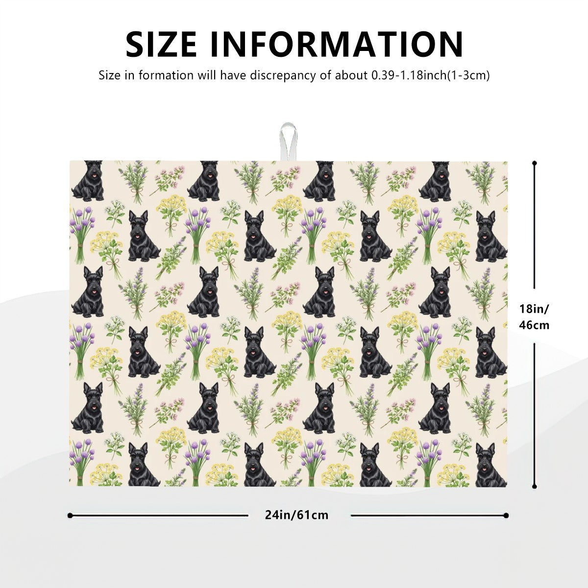 Scottish Terrier Large Dish Drying Mat