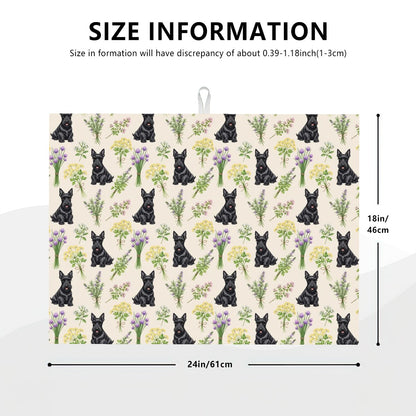 Scottish Terrier Large Dish Drying Mat