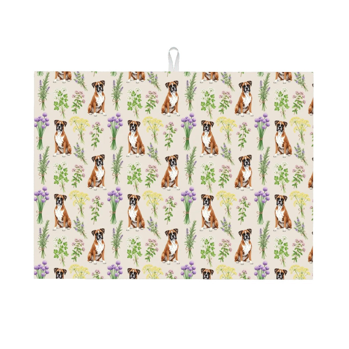 Boxer Dog Large Dish Drying Mat