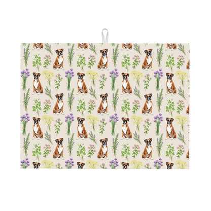Boxer Dog Large Dish Drying Mat
