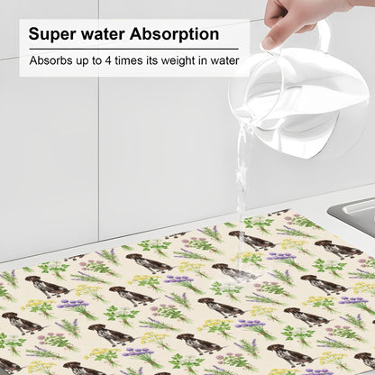 German Shorthaired Pointer Large Dish Drying Mat