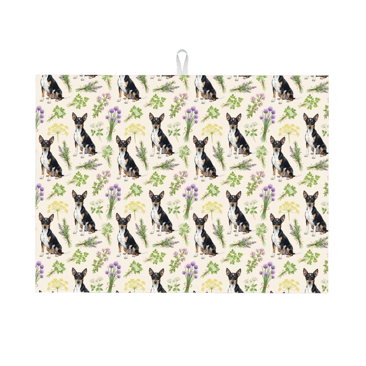 Rat Terrier Large Dish Drying Mat