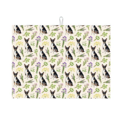 Rat Terrier Large Dish Drying Mat