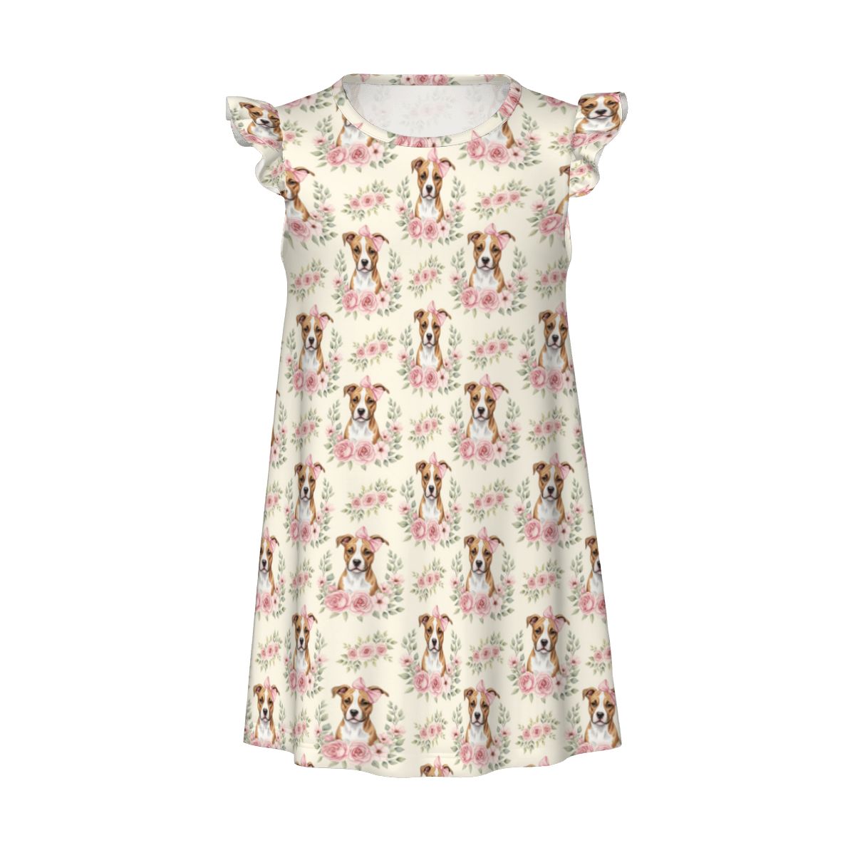 Pitbull Girl's Flutter Sleeve Nightgown
