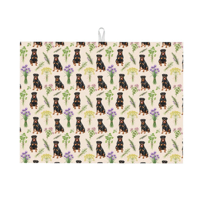 Rottweiler Large Dish Drying Mat