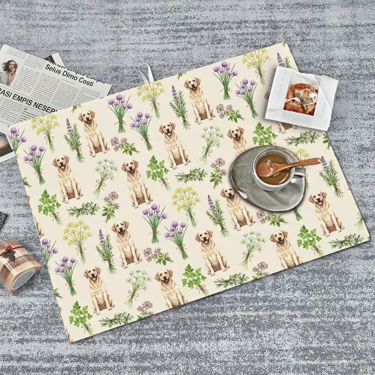 Labrador Retriever Large Dish Drying Mat