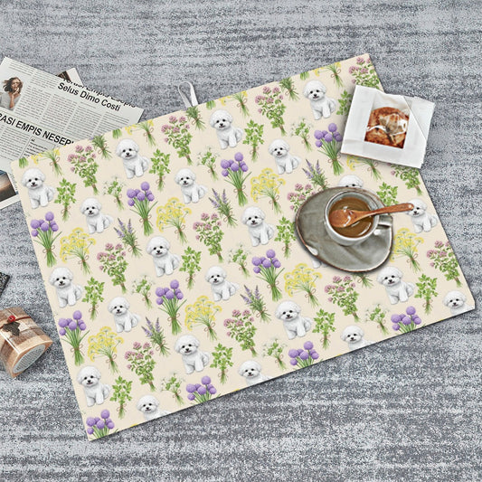 Bichon Frise Large Dish Drying Mat