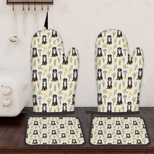 Bernese Mountain Dog Oven Mitts and Pot Holders
