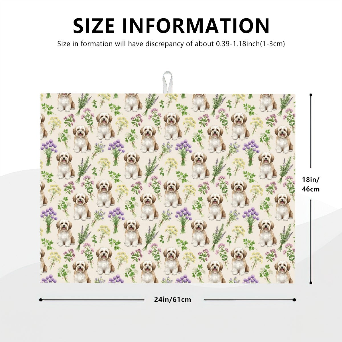 Havanese Large Dish Drying Mat