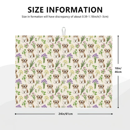 Havanese Large Dish Drying Mat