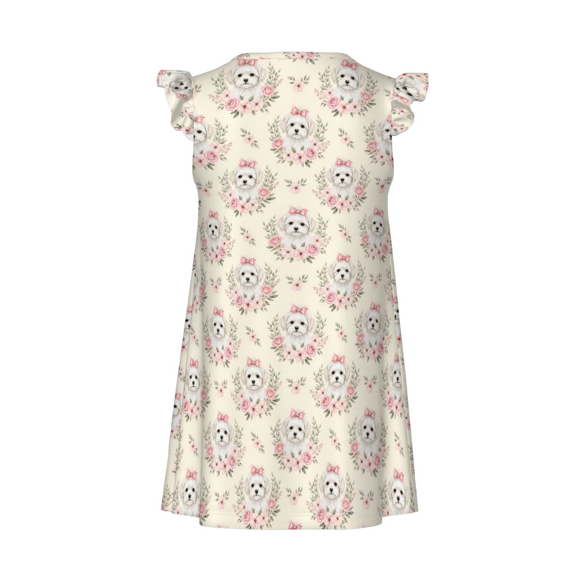 Maltese Girl's Flutter Sleeve Nightgown