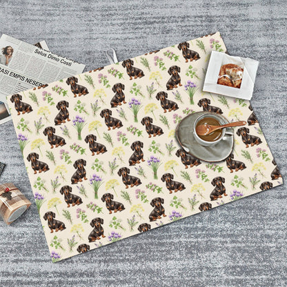 Dachshund Large Dish Drying Mat