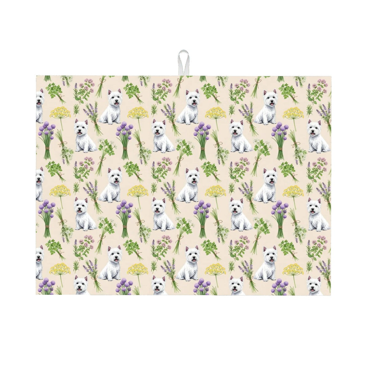 West Highland White Terrier Large Dish Drying Mat