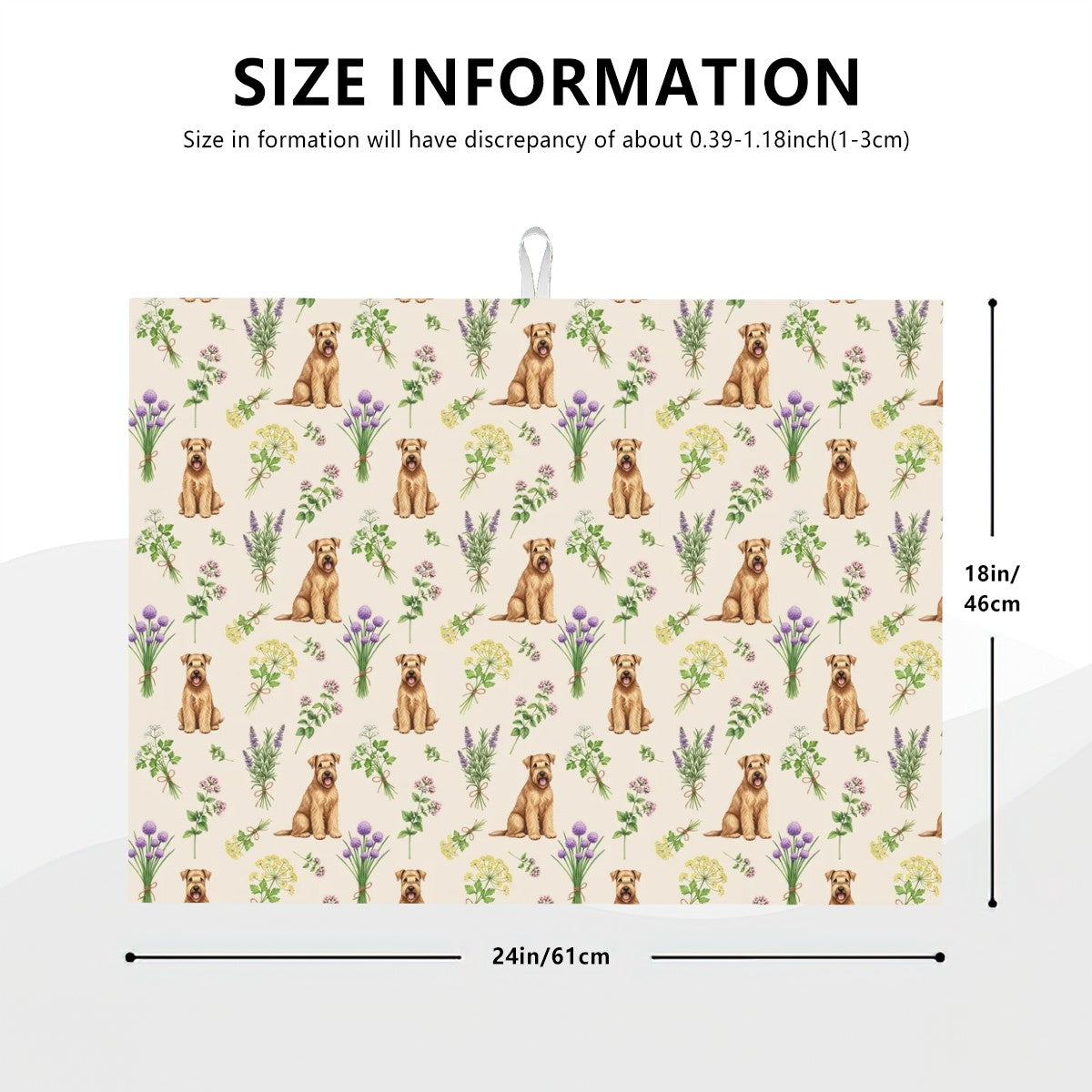 Wheaten Terrier Large Dish Drying Mat