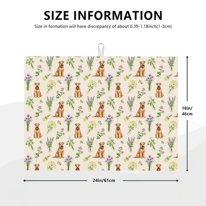 Wheaten Terrier Large Dish Drying Mat