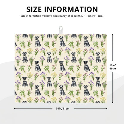 Schnauzer Large Dish Drying Mat