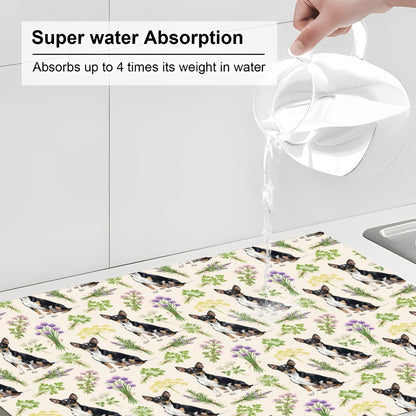 Rat Terrier Large Dish Drying Mat