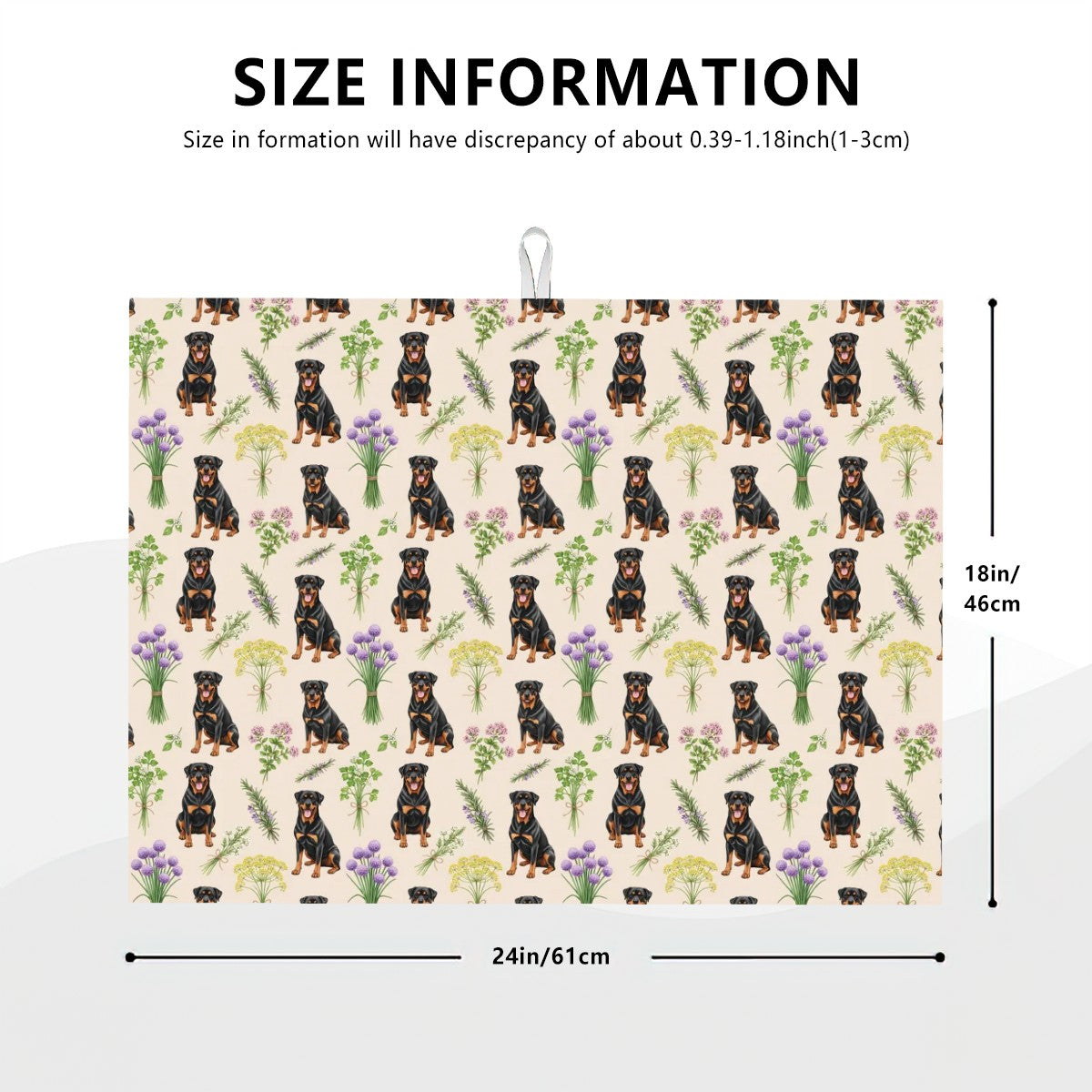 Rottweiler Large Dish Drying Mat