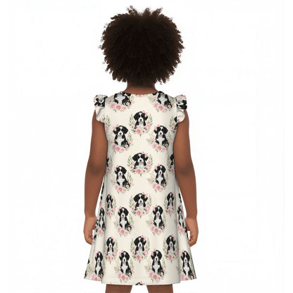 Portuguese Water Dog Girl's Flutter Sleeve Nightgown