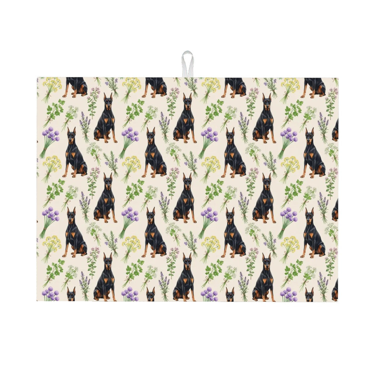 Doberman Pinscher Large Dish Drying Mat