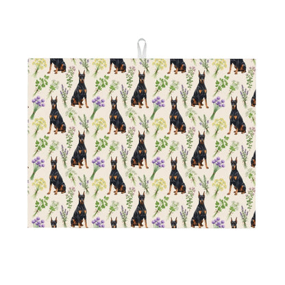 Doberman Pinscher Large Dish Drying Mat